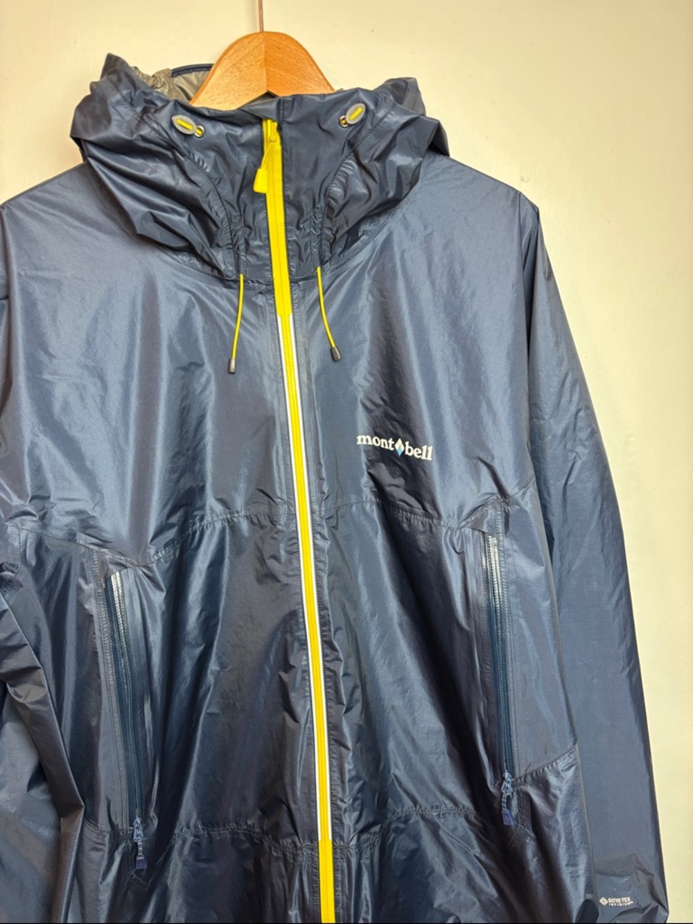 Montbell Men’s XL Versalite Windstopper Gore-Tex Navy Blue Jacket Rainwear - Picture 3 of 12